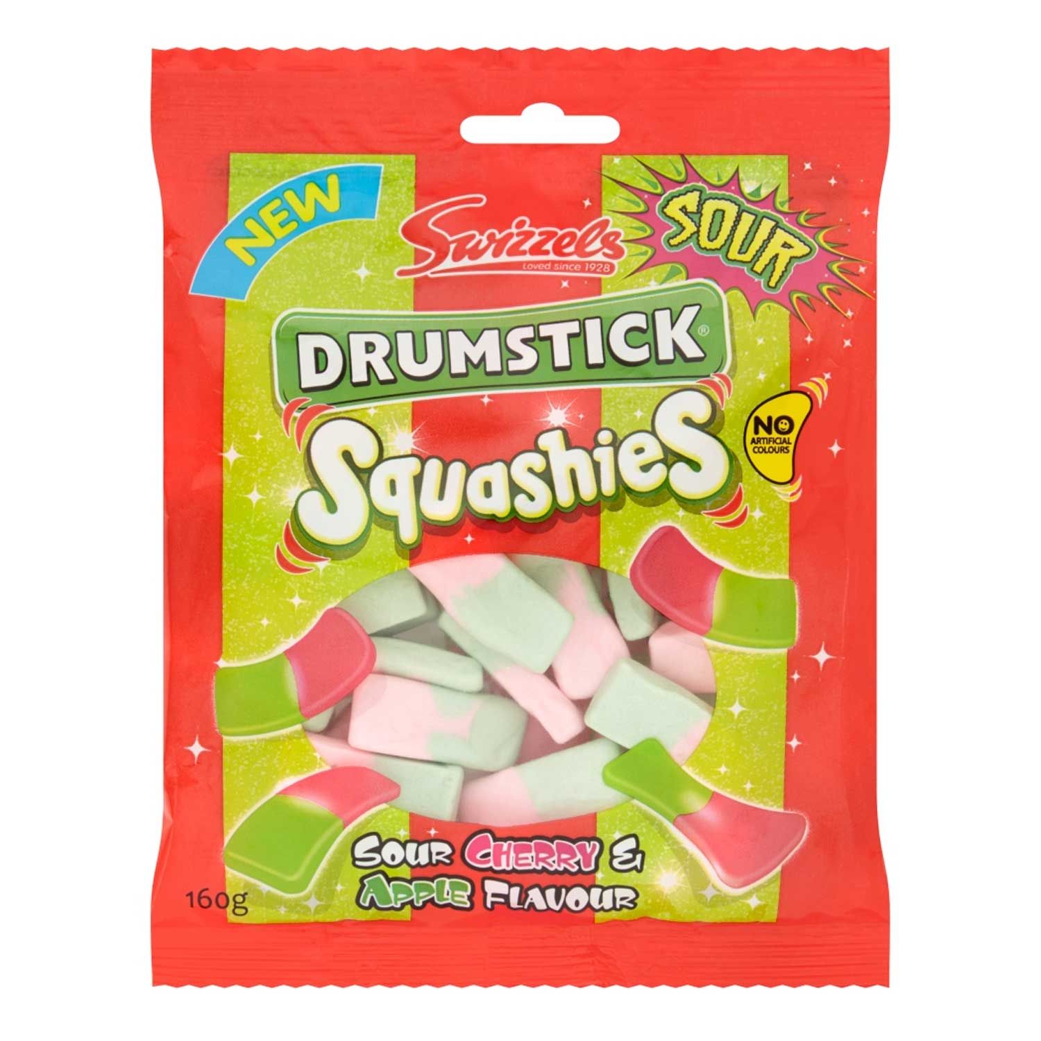 Drumstick Squashies Sour Cherry & Apple Flavour 160g Swizzels